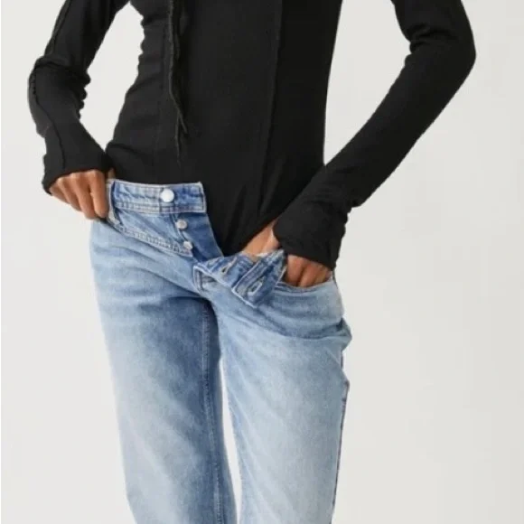 NWT Free People XS Sloane black bodysuit. FIRM PRICE 🛍️ - Picture 3 of 4